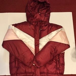 Monks Colorblock Puffer Jacket Size Medium